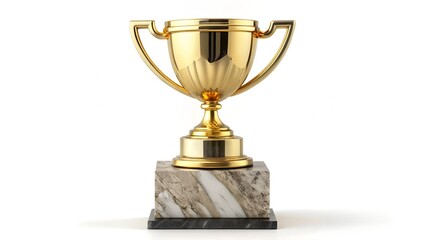 gold cup isolated on white background