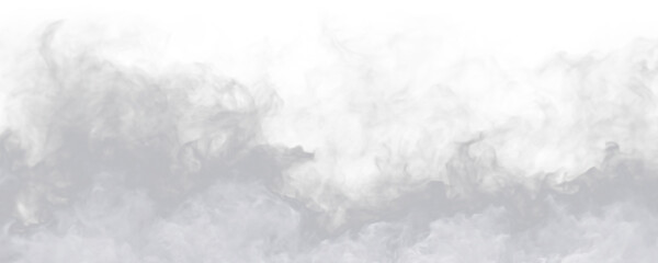 Mysterious steam fog swirl isolate on transparent backgrounds 3d illustrations png