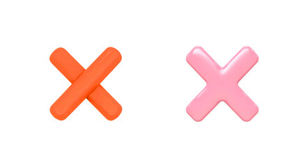 Fototapeta premium 3d cross symbol icon (png)