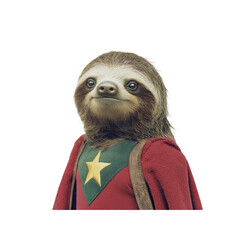 Super Sloth Three-Toed Sloth in Superhero Costume