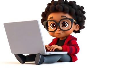 Creative learning adventure child home office digital environment sitting imagination boost