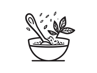 High Quality Curry Line Art for Modern Culinary Illustrations