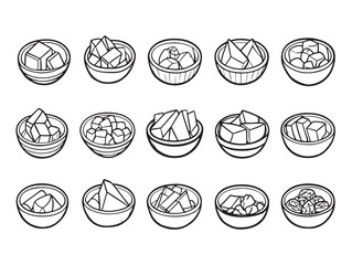Customizable Curry Line Art for Restaurant and Menu Designs