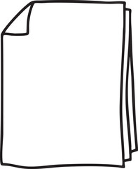 A single white sheet of paper is folded in thirds.