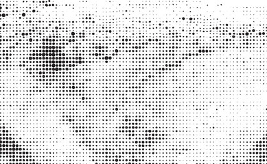 A dense abstract of small black dots against a white background.