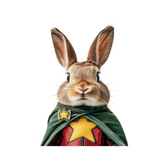 Super Bunny A Courageous Rabbit Superhero in Costume