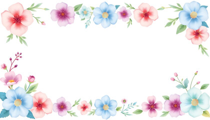 Floral border design for invitations nature graphic artwork soft colors aesthetic decorative