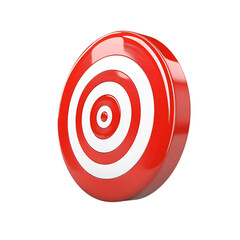 Red and white target aiming bullseye success goal achievement