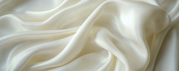 Obraz premium Smooth, flowing cream-colored fabric