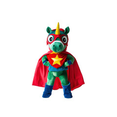 Super Unicorn Mascot in Superhero Costume