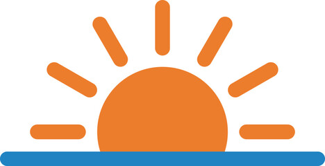 日の出/日没のアイコンイラスト