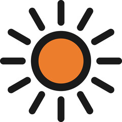 晴れ/太陽のアイコンイラスト