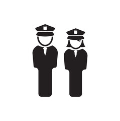 police icon on white background	