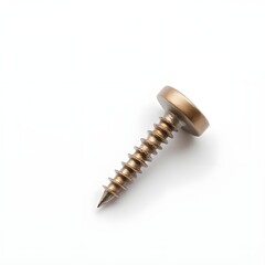 Brown screw on white