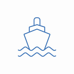 cargo ship icon sign vector