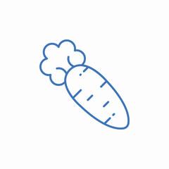 carrot vegetable icon sign vector