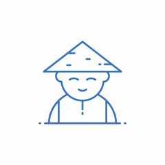 chinese man icon sign vector