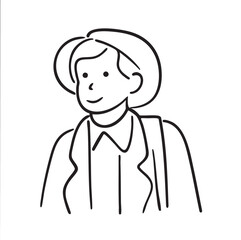 A young woman gazes thoughtfully upwards with a gentle smile.