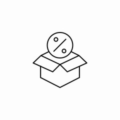 discount box icon sign vector