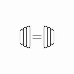 dumbbells weight icon sign vector
