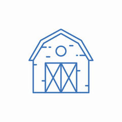 farm building icon sign vector