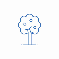 fruit tree icon sign vector