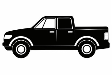 pickup  silhouette vector