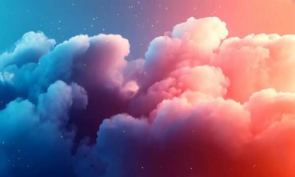 Dreamy pastel pink and blue cloudscape, ethereal and soft, perfect for fantasy or whimsical designs.