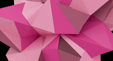 Obraz premium Abstract Pink Geometric Shapes Background Design with Polygonal Texture