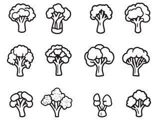 Obraz premium Creative Broccoli Line Art for Eco-Friendly Graphics