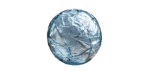 Shiny Metallic Blue Egg-Shaped Object. Futuristic Design And Abstract Art Concept Isolated On Transparent Background
