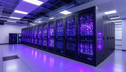 Server Room with Data Centers in a Row