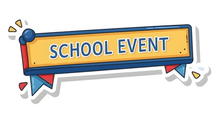 Colorful School Event Banner Illustration