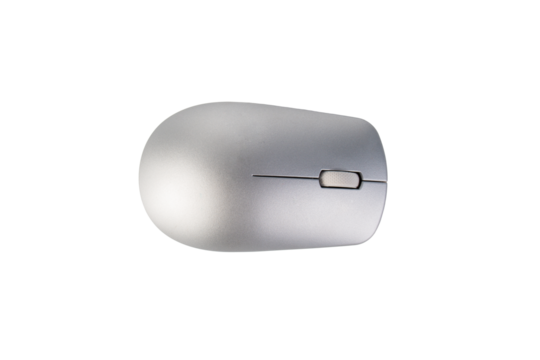 Computer mouse wireless on transparent background.