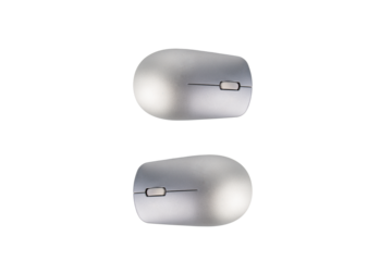 Computer mouse wireless on transparent background.