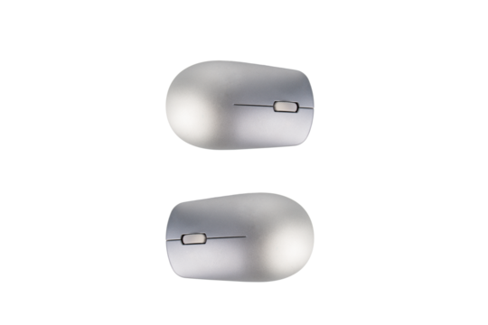 Computer mouse wireless on transparent background.