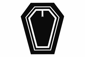 coffin  silhouette vector illustration