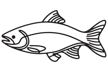 Simple Fish Silhouette Vector Illustration Perfect for Seafood Designs