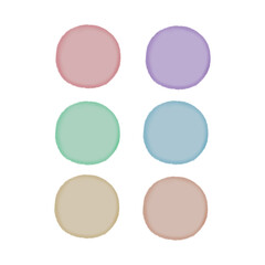 シンプルなくすみカラーの丸