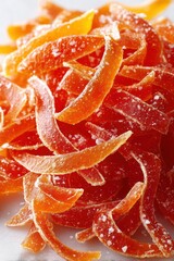 Vibrant Candied Orange Peel Pile - National Candied Orange Peel Day