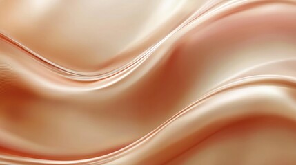 Smooth, flowing,  peachy-tan fabric waves.