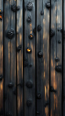 Fototapeta premium Charred wooden planks