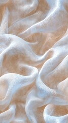 Elegant white fabric set against a light brown background creating a warm and cozy atmosphere