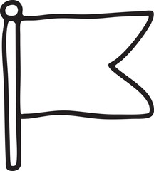 Fototapeta premium A simple white flag with a triangular hoist is displayed.