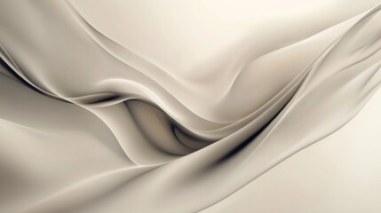 Obraz premium Elegant folds of draped, light beige fabric.