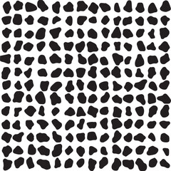 A dense of irregular black spots covers a white background.