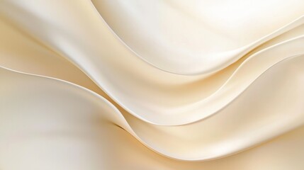Obraz premium Close-up view of flowing, cream-colored fabric folds.