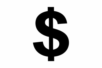 Obraz premium dollar sign silhouette vector