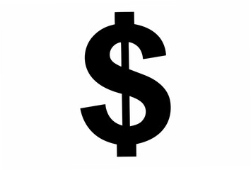 Obraz premium dollar sign silhouette vector