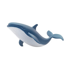 3D Render of a Blue Whale swimming underwater